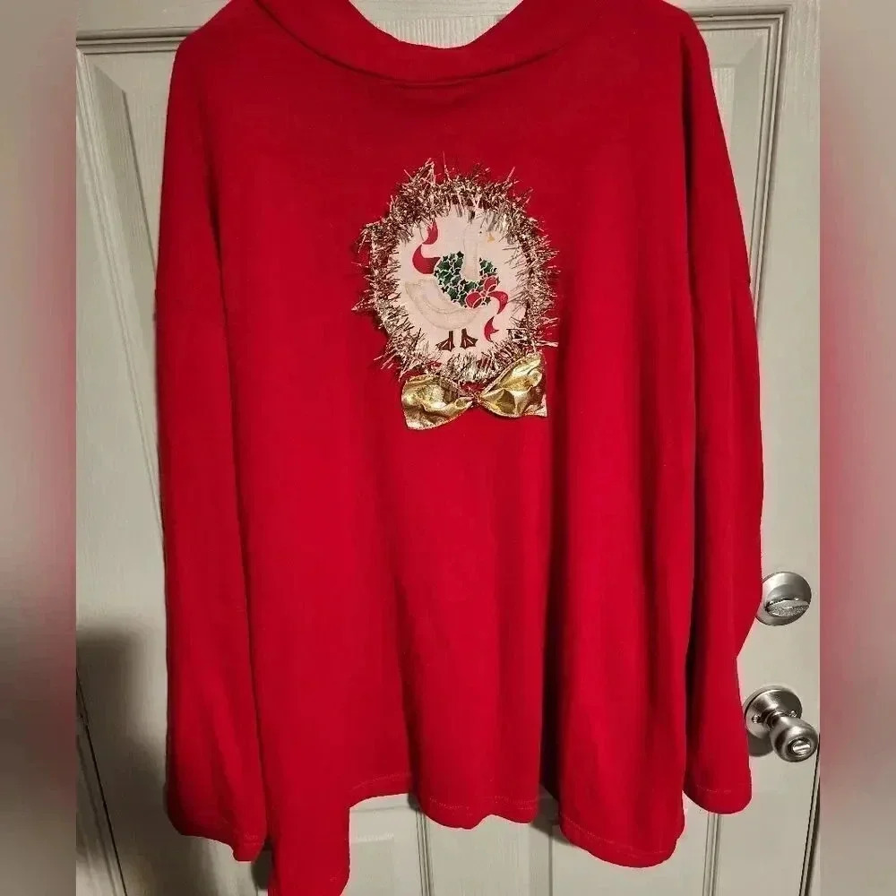 1 of a Kind Custom Handmade Ugly Christmas Sweater Glitter Bears Women's Plus 3X - Picture 5 of 10